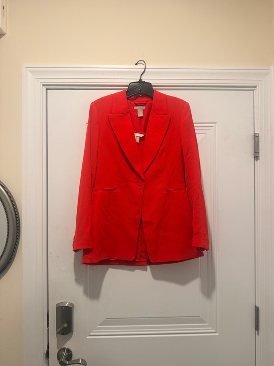 H&M Jackets & Blazers - Size Small Top and Size 8 PantH&M Red Single Button Tailored Blazer and Pant Set